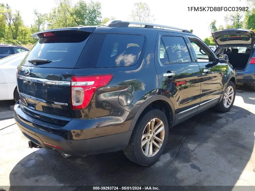 1FM5K7D88FGC03982 2015 Ford Explorer Xlt