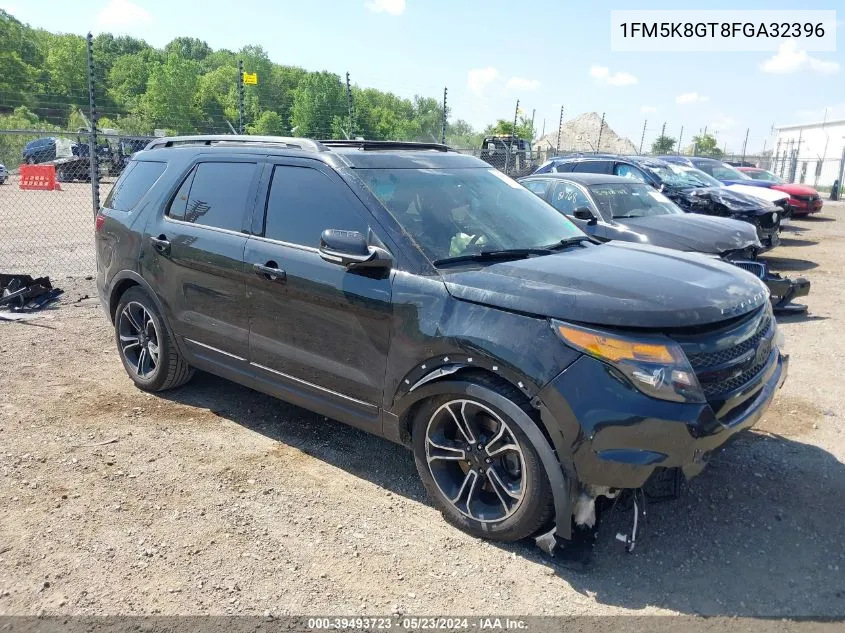 2015 Ford Explorer Sport VIN: 1FM5K8GT8FGA32396 Lot: 39493723