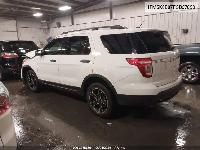 2015 Ford Explorer VIN: 1FM5K8B87FGB67050 Lot: 39556561