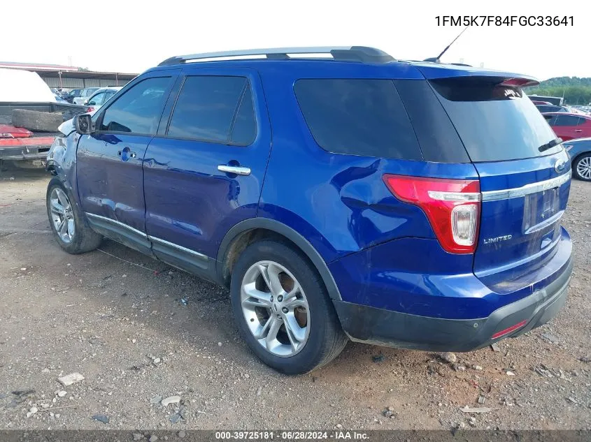 1FM5K7F84FGC33641 2015 Ford Explorer Limited