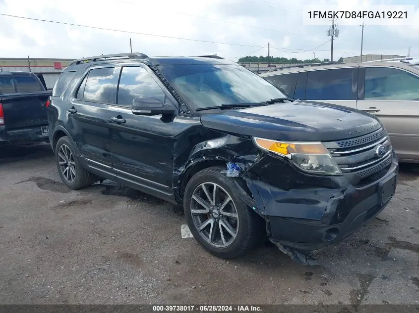 1FM5K7D84FGA19221 2015 Ford Explorer Xlt