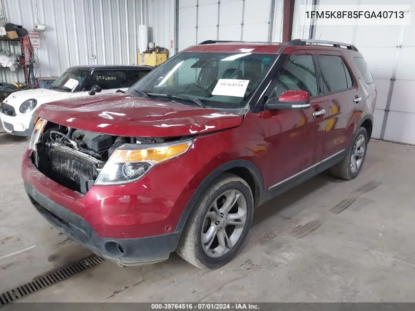 2015 Ford Explorer Limited VIN: 1FM5K8F85FGA40713 Lot: 39764516