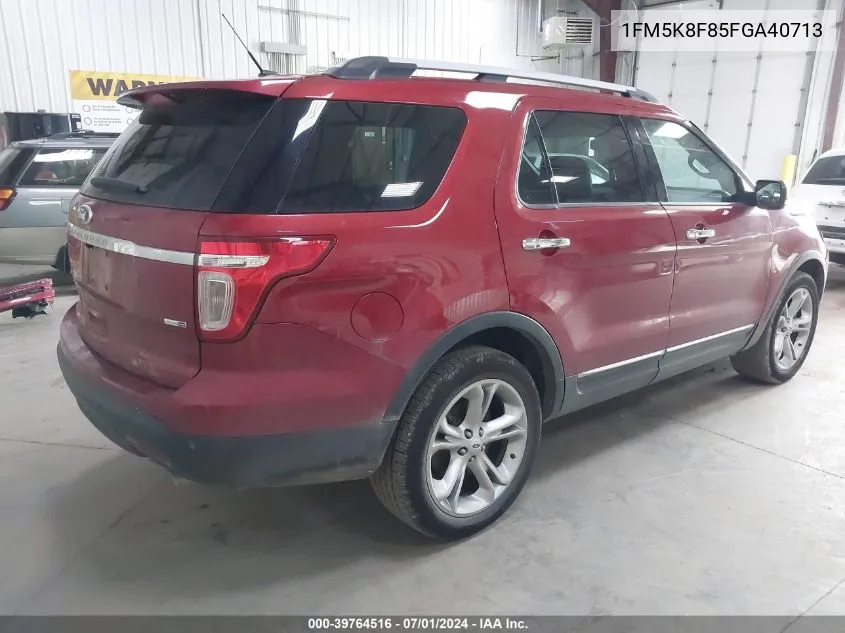 1FM5K8F85FGA40713 2015 Ford Explorer Limited