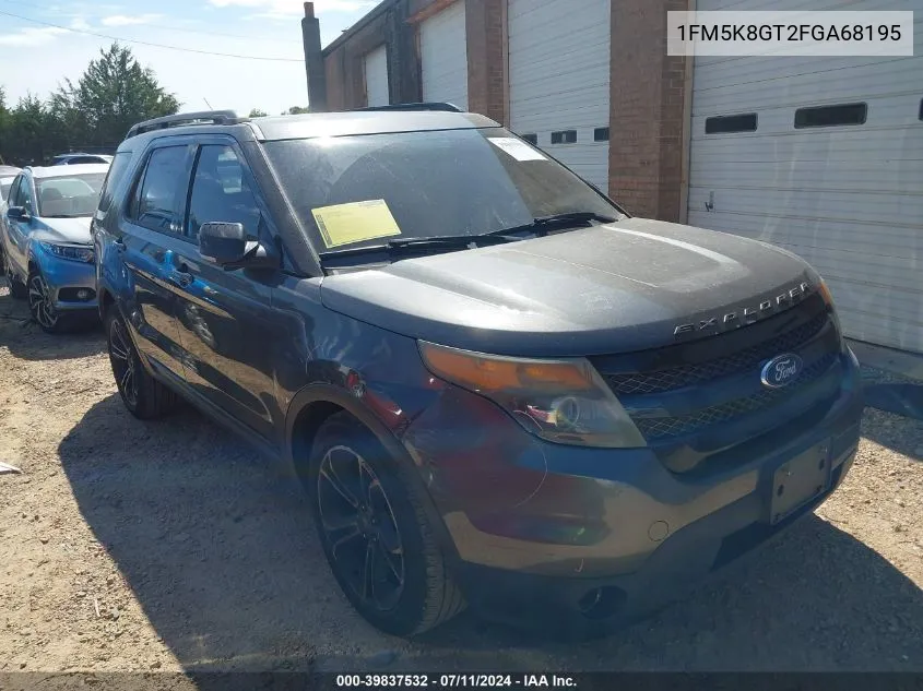 2015 Ford Explorer Sport VIN: 1FM5K8GT2FGA68195 Lot: 39837532