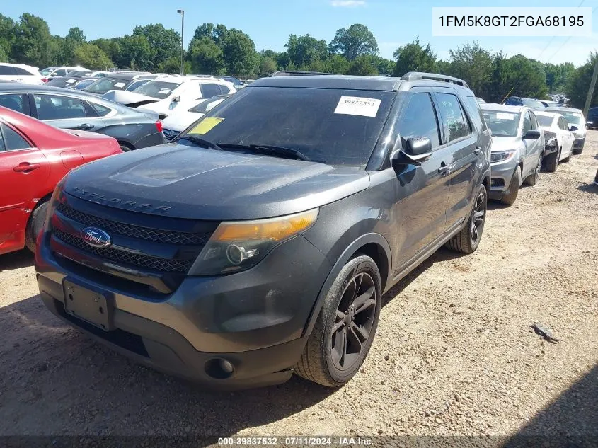 2015 Ford Explorer Sport VIN: 1FM5K8GT2FGA68195 Lot: 39837532