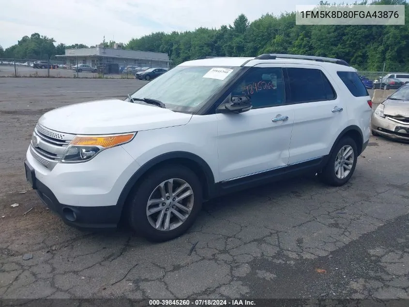 1FM5K8D80FGA43876 2015 Ford Explorer Xlt