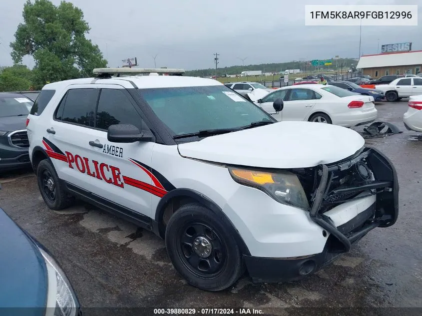 2015 Ford Utility Police Interceptor VIN: 1FM5K8AR9FGB12996 Lot: 39880829