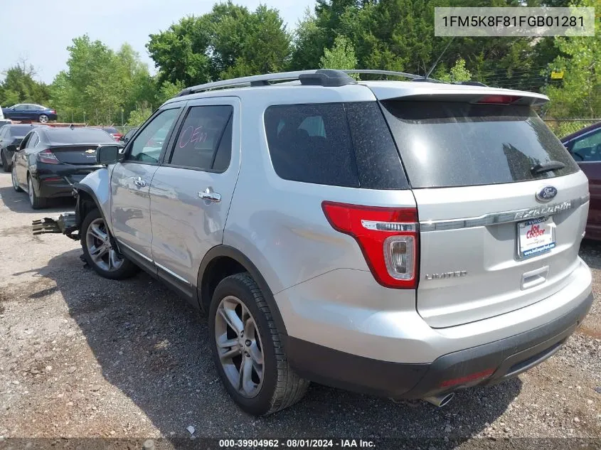 1FM5K8F81FGB01281 2015 Ford Explorer Limited