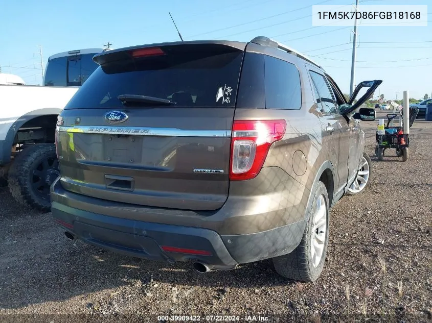 1FM5K7D86FGB18168 2015 Ford Explorer Xlt