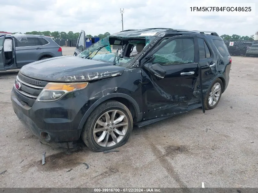 1FM5K7F84FGC48625 2015 Ford Explorer Limited