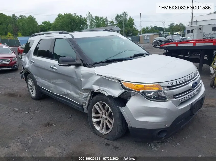 1FM5K8D82FGC01585 2015 Ford Explorer Xlt