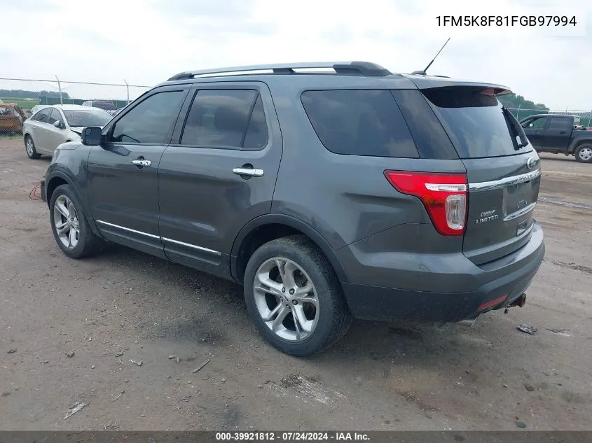 1FM5K8F81FGB97994 2015 Ford Explorer Limited