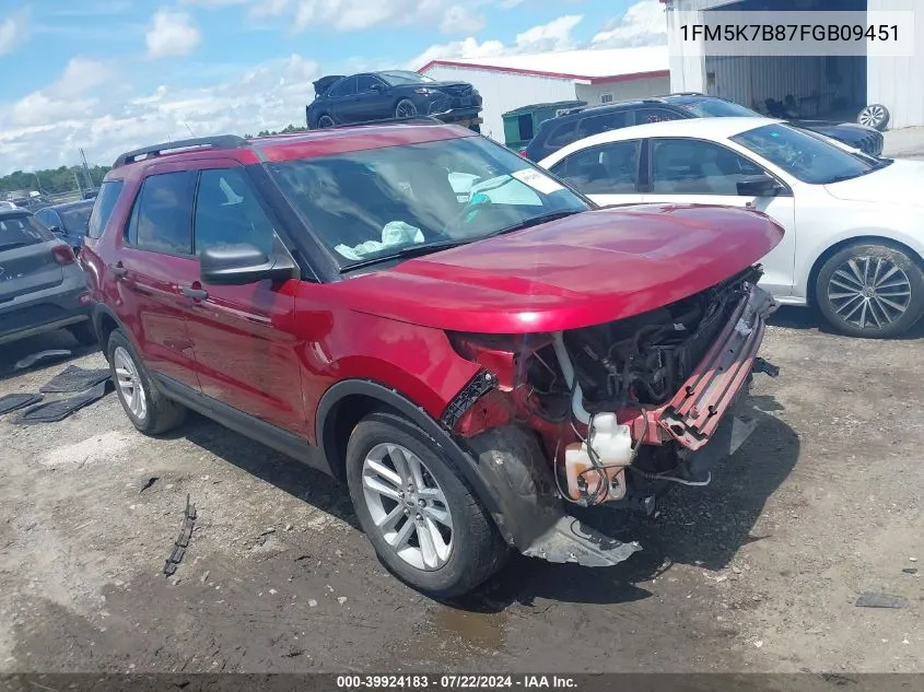 1FM5K7B87FGB09451 2015 Ford Explorer