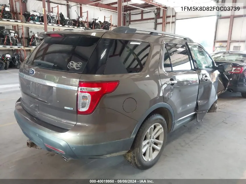 1FM5K8D82FGC03739 2015 Ford Explorer Xlt