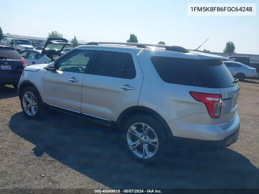 1FM5K8F86FGC64248 2015 Ford Explorer Limited