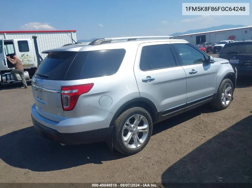 1FM5K8F86FGC64248 2015 Ford Explorer Limited