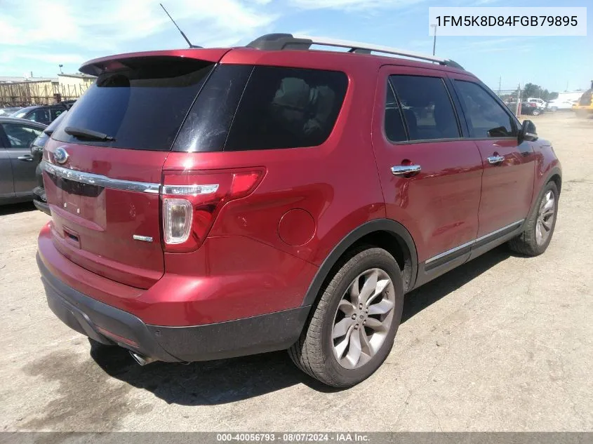 2015 Ford Explorer Xlt VIN: 1FM5K8D84FGB79895 Lot: 40056793