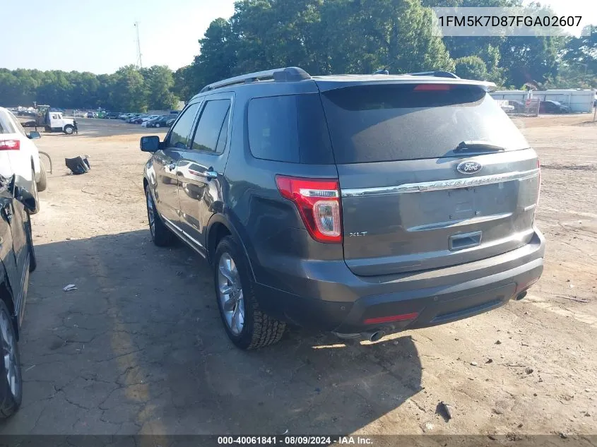 1FM5K7D87FGA02607 2015 Ford Explorer Xlt