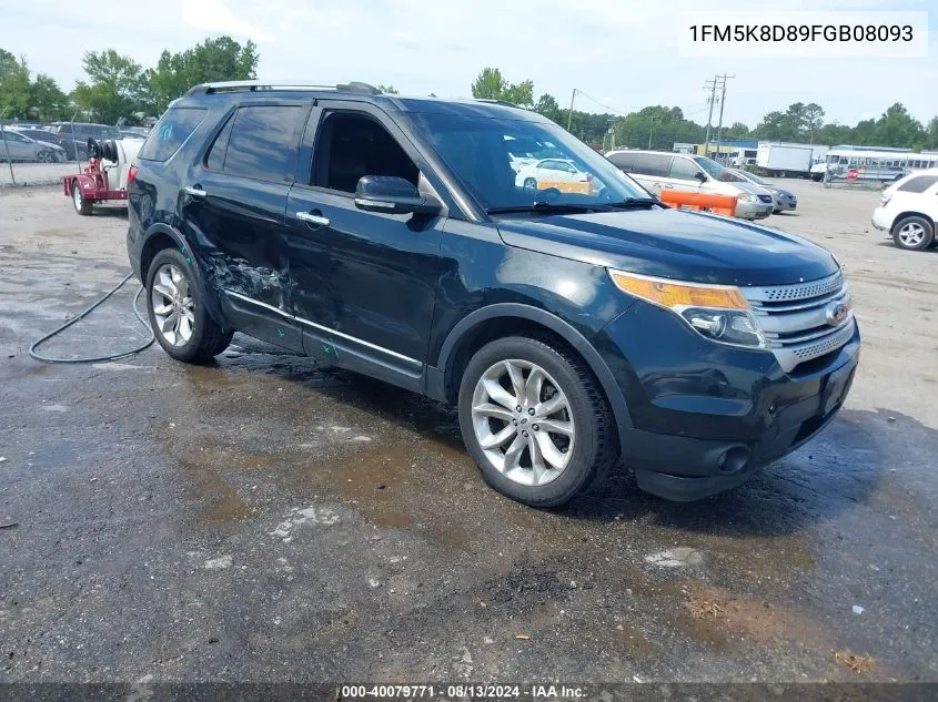 1FM5K8D89FGB08093 2015 Ford Explorer Xlt