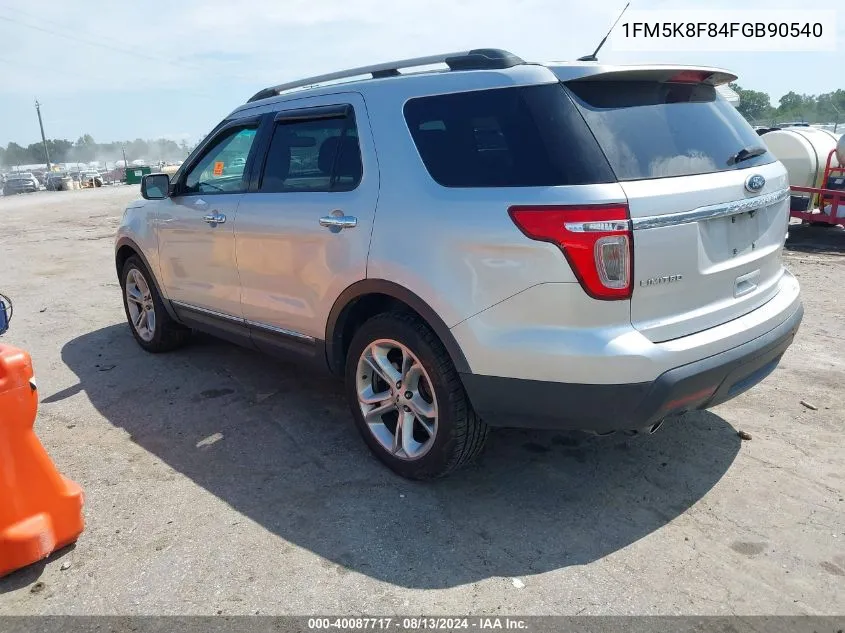 1FM5K8F84FGB90540 2015 Ford Explorer Limited