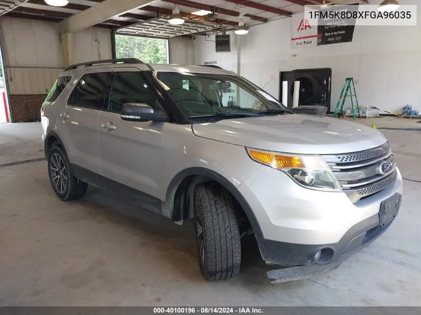 2015 Ford Explorer Xlt VIN: 1FM5K8D8XFGA96035 Lot: 40100196