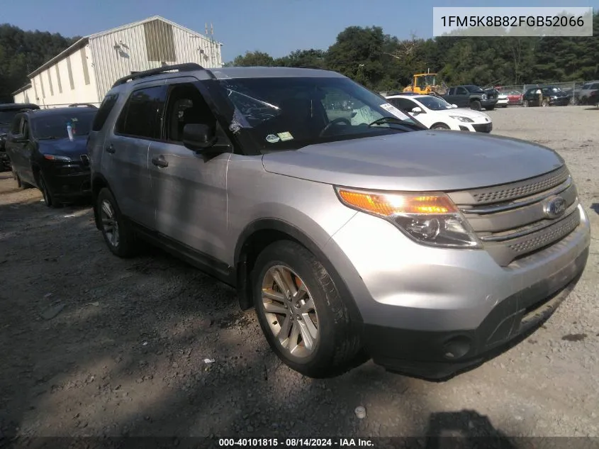 2015 Ford Explorer VIN: 1FM5K8B82FGB52066 Lot: 40101815