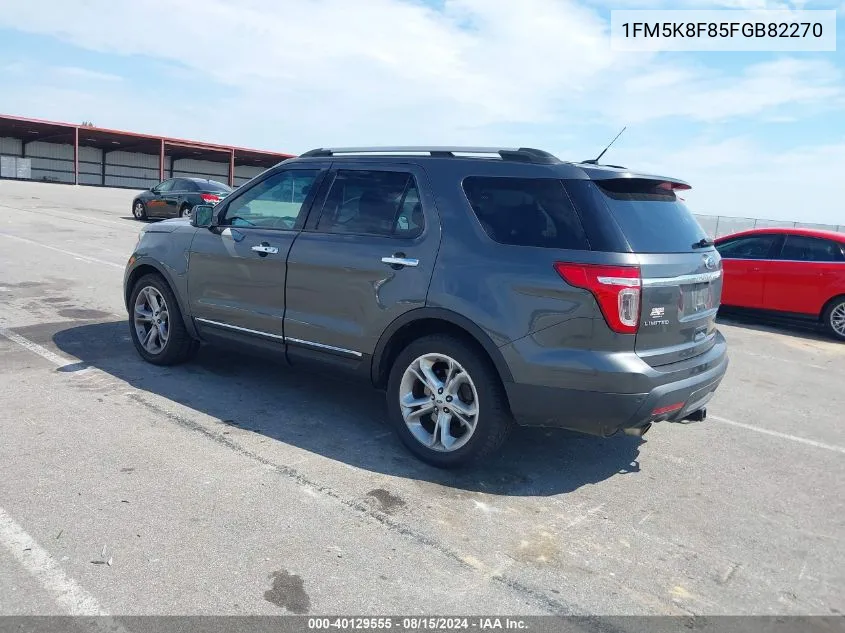 2015 Ford Explorer Limited VIN: 1FM5K8F85FGB82270 Lot: 40129555