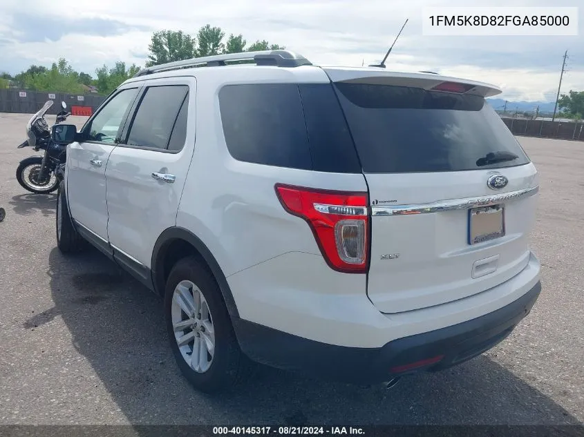 1FM5K8D82FGA85000 2015 Ford Explorer Xlt