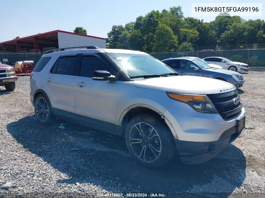 2015 Ford Explorer Sport VIN: 1FM5K8GT5FGA99196 Lot: 40176507