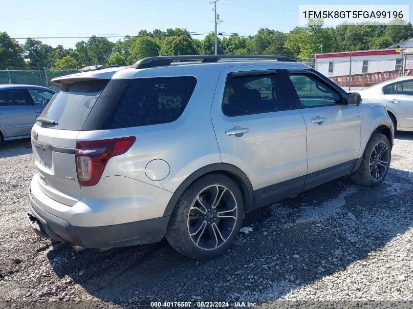 2015 Ford Explorer Sport VIN: 1FM5K8GT5FGA99196 Lot: 40176507