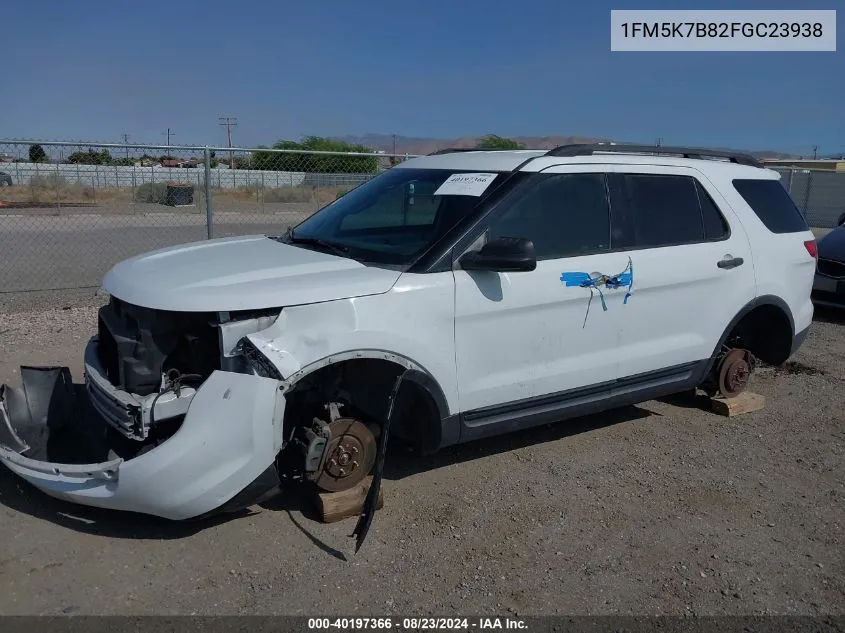 2015 Ford Explorer VIN: 1FM5K7B82FGC23938 Lot: 40197366