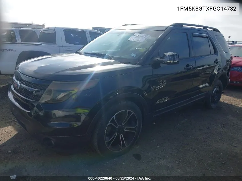 1FM5K8GTXFGC14732 2015 Ford Explorer Sport