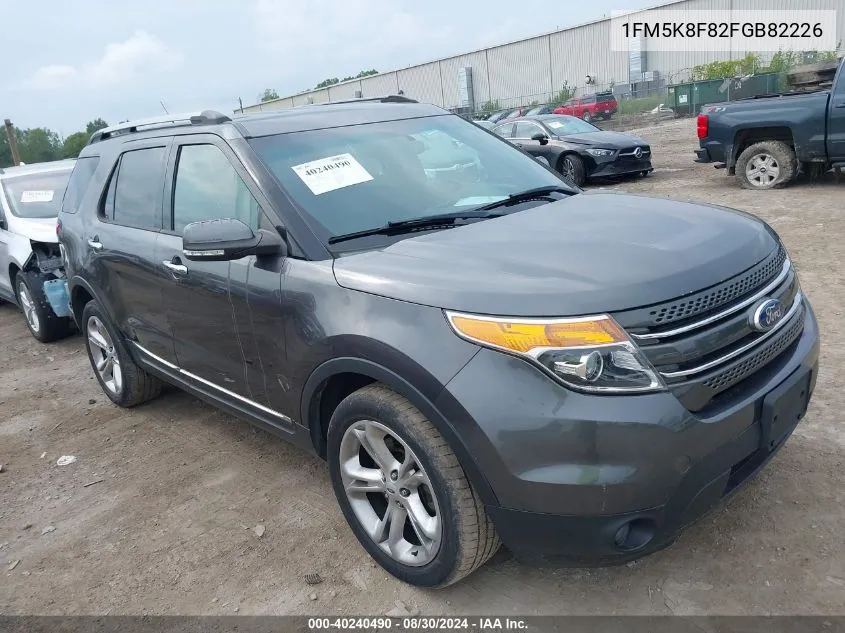 2015 Ford Explorer Limited VIN: 1FM5K8F82FGB82226 Lot: 40240490