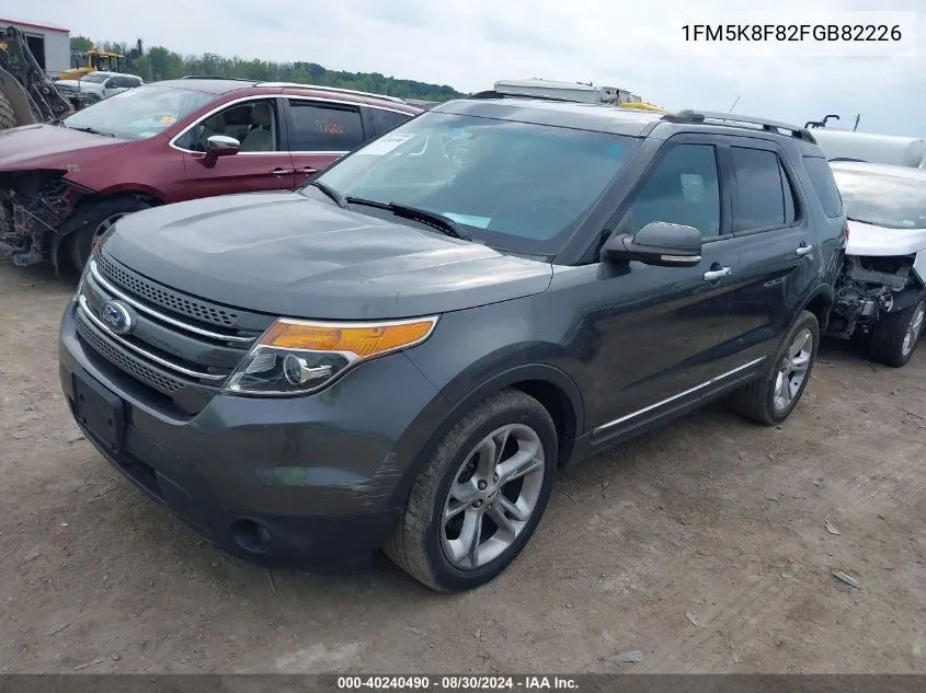 2015 Ford Explorer Limited VIN: 1FM5K8F82FGB82226 Lot: 40240490