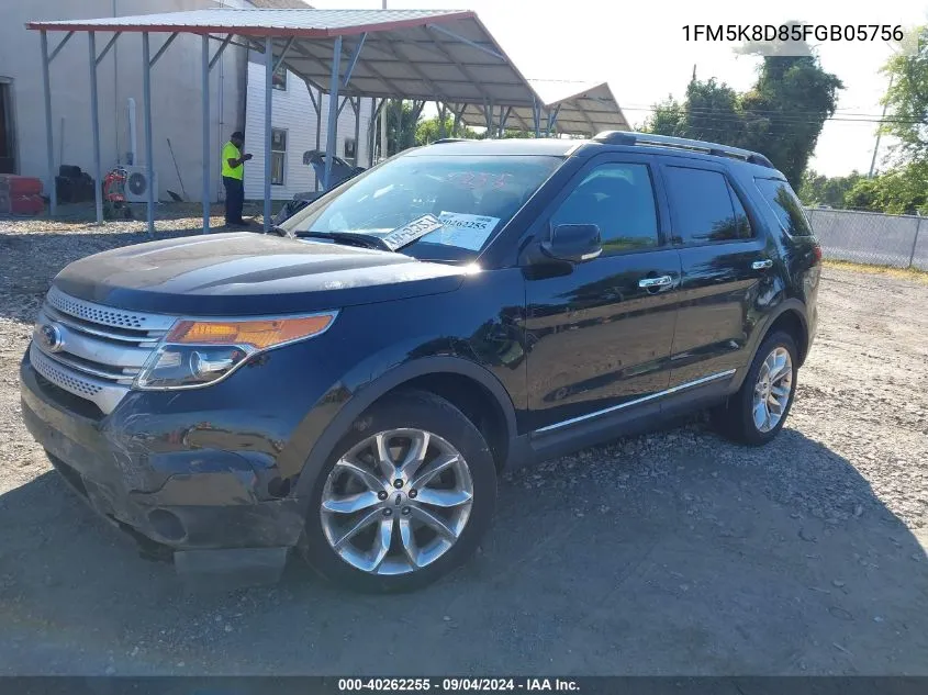 2015 Ford Explorer Xlt VIN: 1FM5K8D85FGB05756 Lot: 40262255