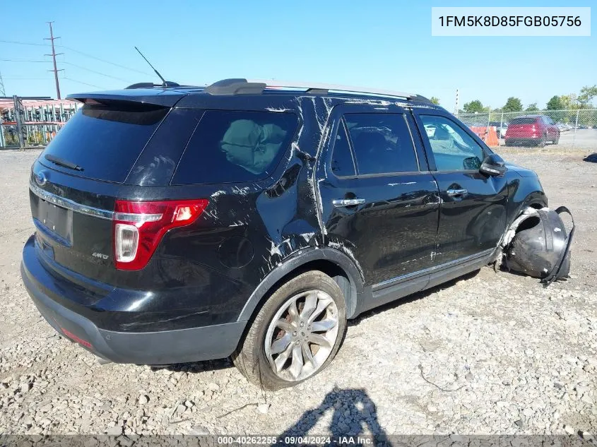 2015 Ford Explorer Xlt VIN: 1FM5K8D85FGB05756 Lot: 40262255