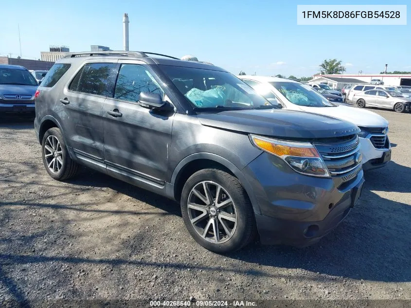 2015 Ford Explorer Xlt VIN: 1FM5K8D86FGB54528 Lot: 40268640