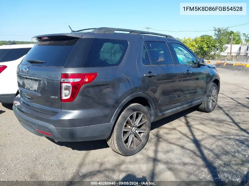 1FM5K8D86FGB54528 2015 Ford Explorer Xlt