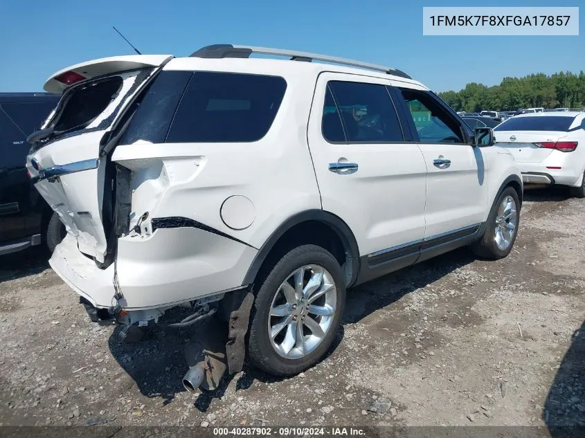 1FM5K7F8XFGA17857 2015 Ford Explorer Limited