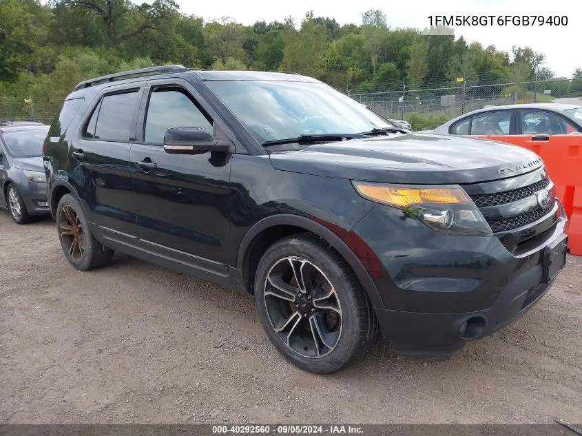 2015 Ford Explorer Sport VIN: 1FM5K8GT6FGB79400 Lot: 40292560