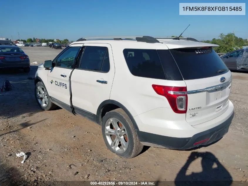 1FM5K8F8XFGB15485 2015 Ford Explorer Limited