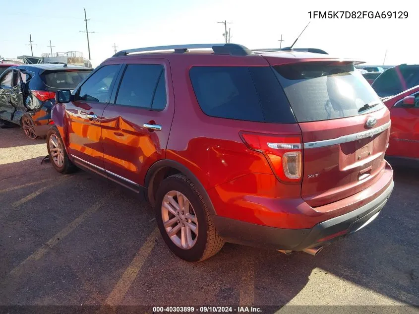 1FM5K7D82FGA69129 2015 Ford Explorer Xlt