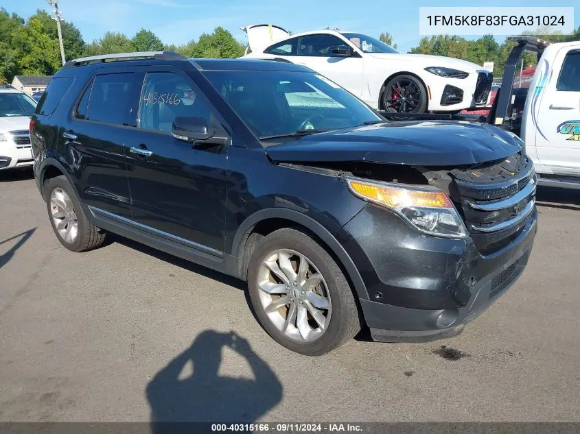 2015 Ford Explorer Limited VIN: 1FM5K8F83FGA31024 Lot: 40315166