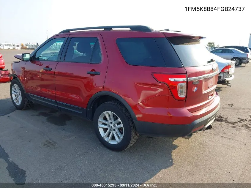 2015 Ford Explorer VIN: 1FM5K8B84FGB24737 Lot: 40315295