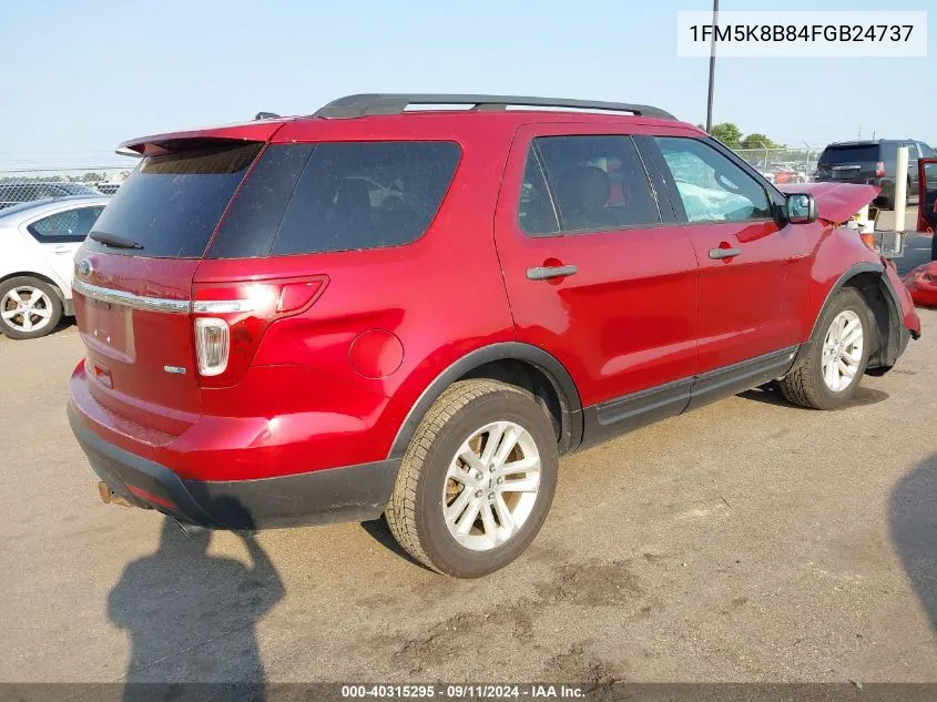 1FM5K8B84FGB24737 2015 Ford Explorer