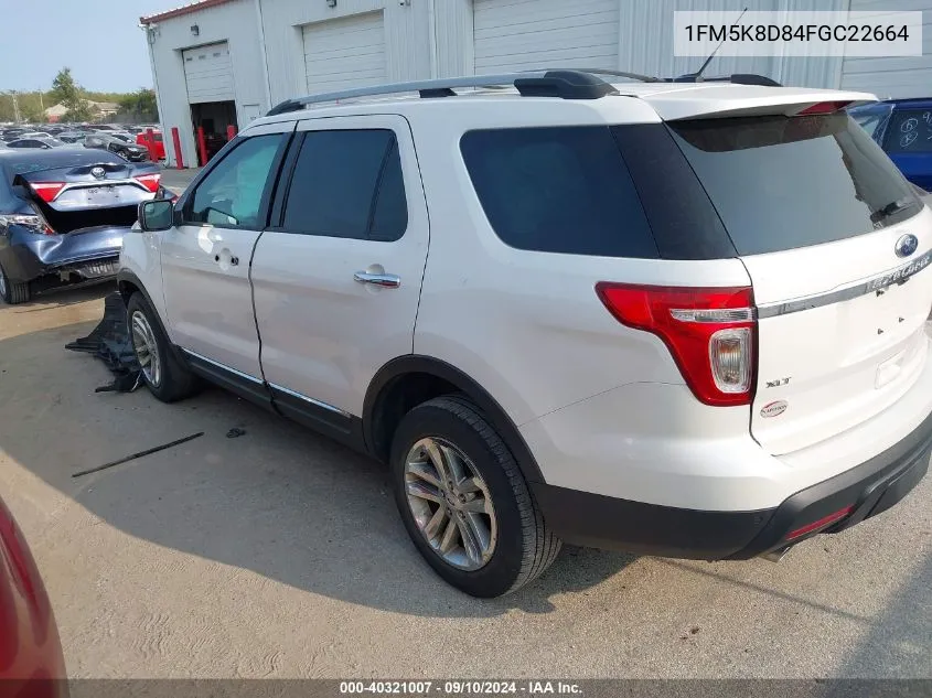 1FM5K8D84FGC22664 2015 Ford Explorer Xlt