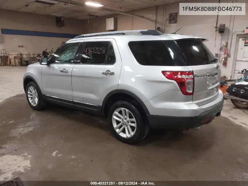 1FM5K8D88FGC46773 2015 Ford Explorer Xlt