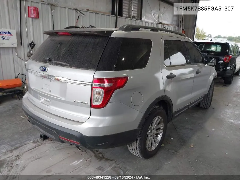 2015 Ford Explorer VIN: 1FM5K7B85FGA51307 Lot: 40341228