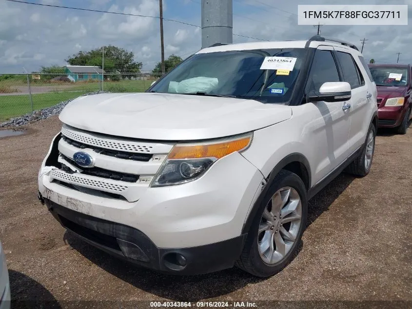 1FM5K7F88FGC37711 2015 Ford Explorer Limited