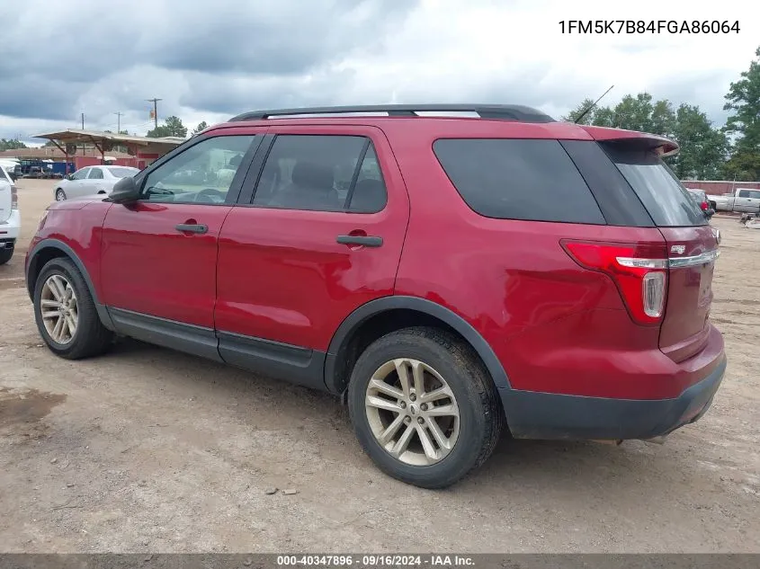 1FM5K7B84FGA86064 2015 Ford Explorer